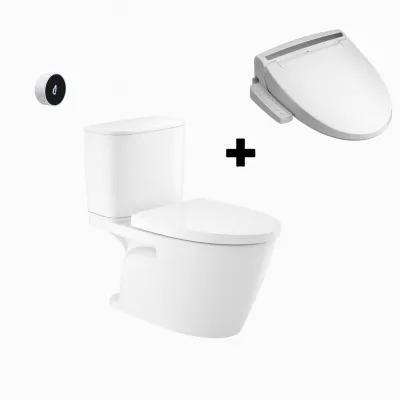 Bồn cầu 2 khối nắp điện tử xả tự động Inax ACT-602+CW-KB22AVN