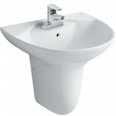 Chậu rửa treo tường L-288V/L-288VC kèm chân chậu ngắn Inax 