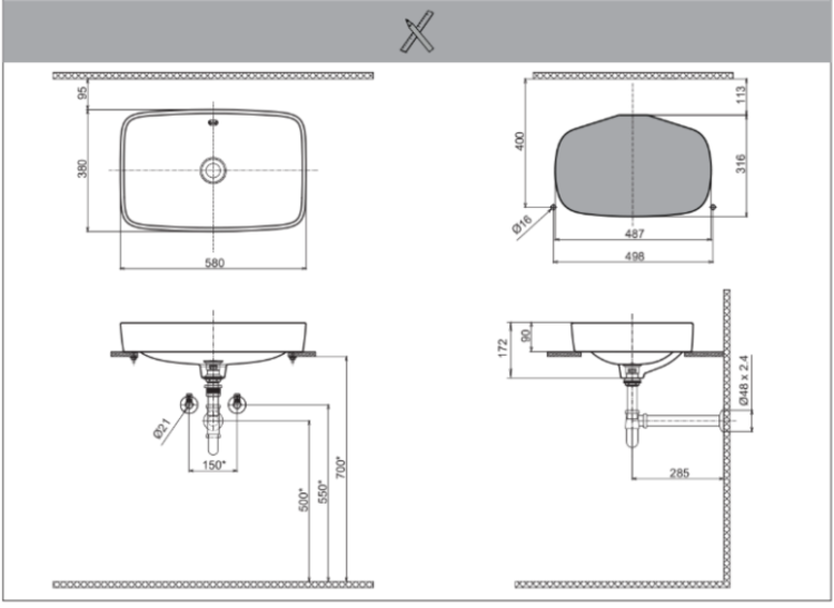 Chậu rửa đặt bàn INAX AL-299V