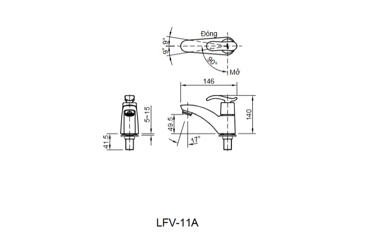 Vòi chậu nước lạnh INAX LFV-11A