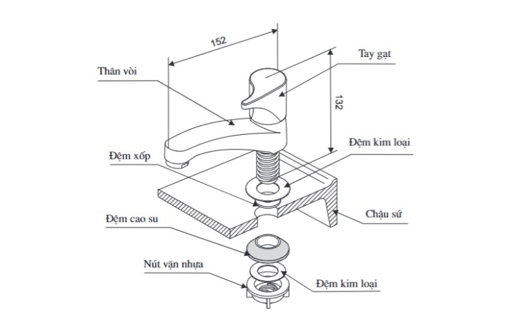 Vòi chậu nước lạnh INAX LFV-13B