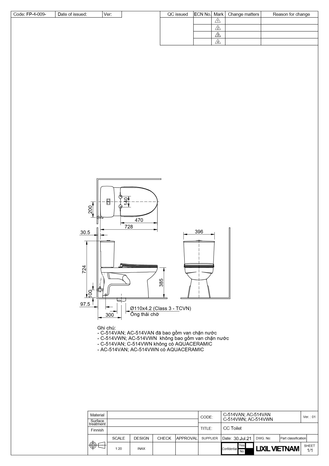 Spec Files AC-514VAN