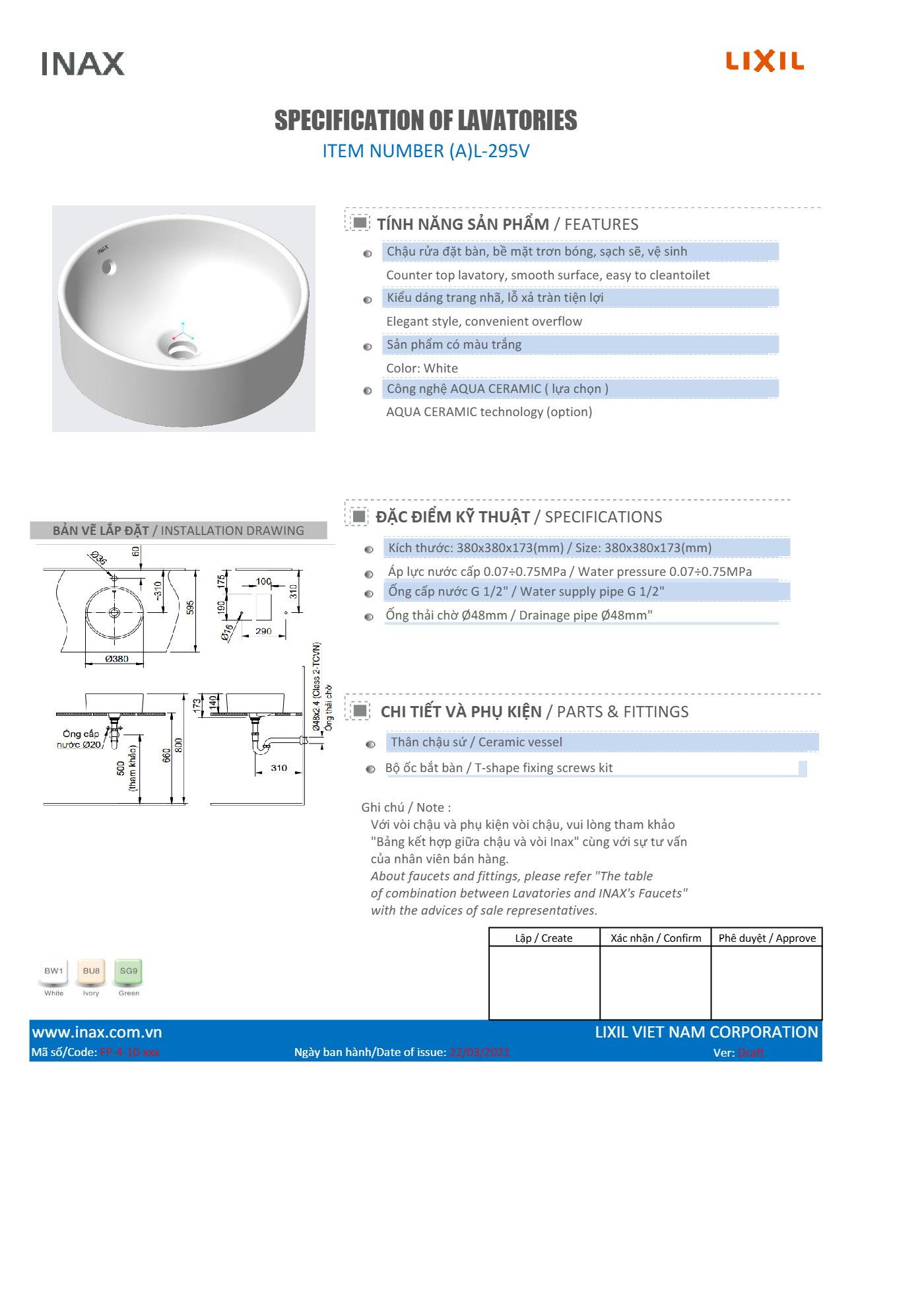 Spec Files L-295V