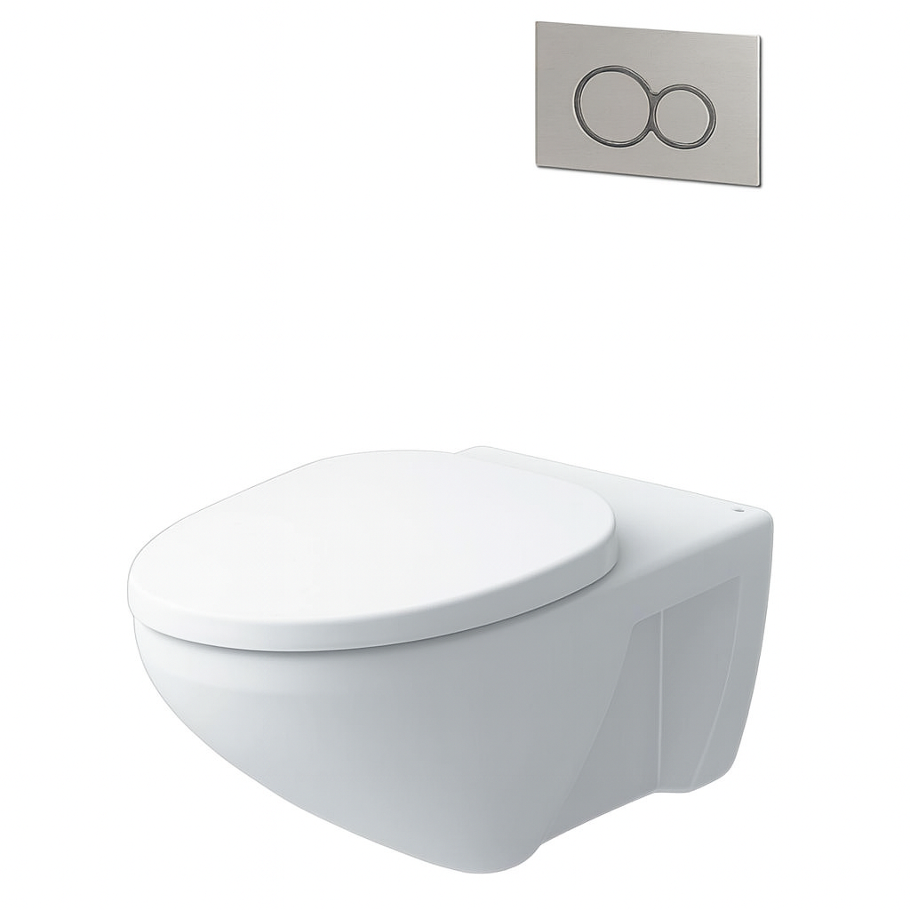Bàn cầu treo tường inax AC-23PVN nắp êm 