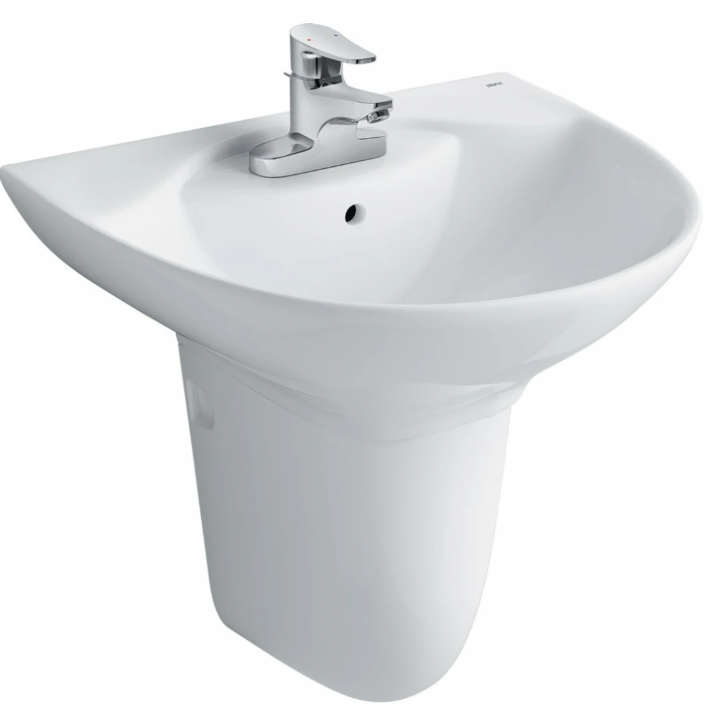 Chậu rửa treo tường L-288V/L-288VC kèm chân chậu ngắn Inax 